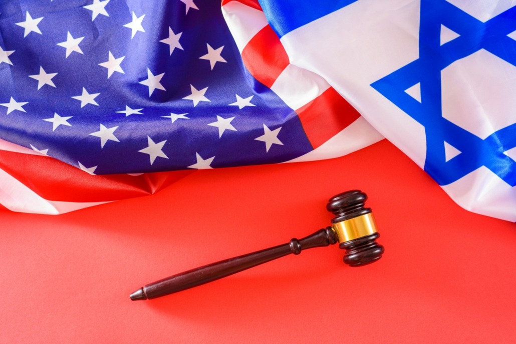 Litigation between the countries of the USA and Israel for the gold riches of their countries